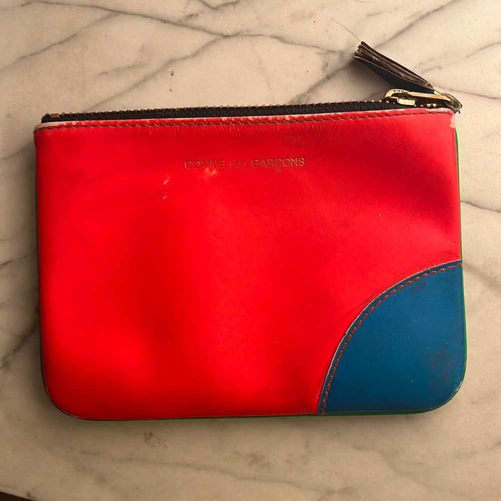Comme de Garçons Zip Colorblock Super Fluo Wallet